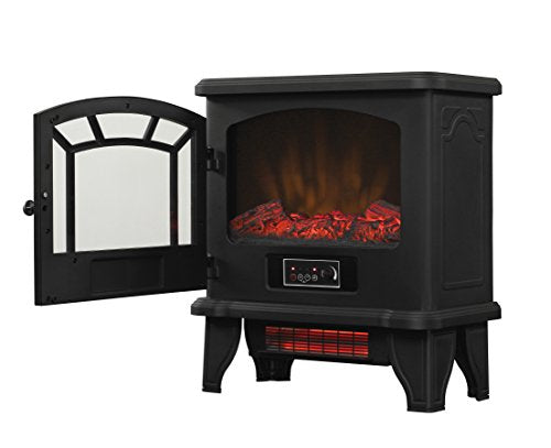 duraflame® Infrared Quartz Electric Fireplace Stove Heater, Black Duraflame