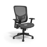 STAPLES Kroy Ergonomic Office Task Chair, Breathable Mesh Swivel Seat & Back, Adjustable Height, Lumbar Support, Black STAPLES