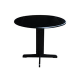 International Concepts Dual Drop Leaf Dining Table, 36-Inch, Black IC International Concepts