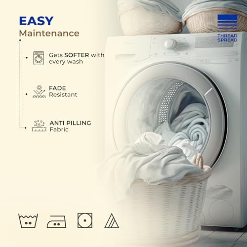 THREAD SPREAD 100% Egyptian Cotton Sheets Queen Size - 600 Thread Count Sheet Set Queen, 4 PC White Luxury Sheets Queen Size, Extra Soft, Cooling Sateen Weave Deep Pocket Sheet, Fits Mattress upto 18" THREAD SPREAD
