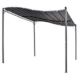 Outsunny 10' x 10' Steel Outdoor Pergola Gazebo, Patio Canopy with Weather-Resistant Fabric and Drainage Holes for Backyard, Deck, Garden, Gray Outsunny