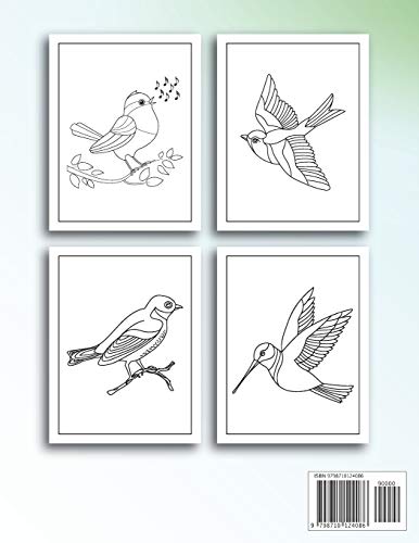 Songbirds Coloring Book For Kids: Fun And Beautiful Birds Activity Book For Boys And Girls With Illustrations of Songbirds Majosta