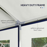 Outsunny 16.5' x 33' Party Tent, Heavy Duty Large Outdoor Canopy Tent Shelter with Removable Sidewalls, 10 Windows and 2 Doors, Tents for Parties, Wedding, Events, BBQ Grill, White and Blue Outsunny