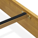 King Size Oak Platform Bed Frame with Sturdy Wooden Legs by East West Furniture East West Furniture