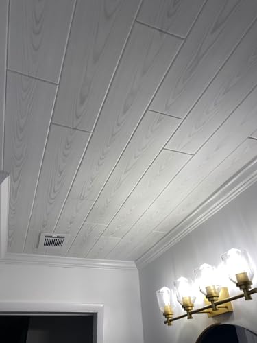 A La Maison Ceilings WP02cw-48 Foam Wood Ceiling Planks 39 in x 6 in, Country White, Pack of 48 À LA MAISON CEILINGS