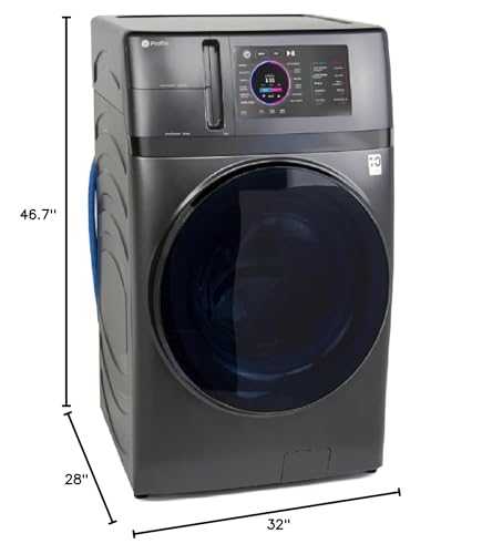 GE Profile PFQ97HSPVDS 28 Inch Smart Front Load Washer/Dryer Combo with 4.8 cu.ft. Capacity, 12 Wash Cycles, 14 Dryer Cycles GE