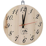 Bewinner 8in Wooden Sauna Clock, Portable Timer Clock for Sauna Room Home Decor Sauna Accessory Bewinner