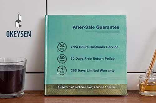 Okeysen Office Guest Chairs Set of 6, Modern Leather Reception Chairs with Mid Back & Sled Base, No-Wheel Desk Chairs for Waiting Room & Conference Room