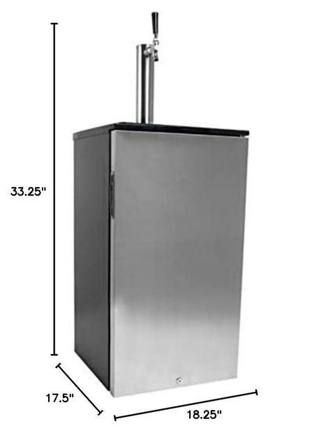 EdgeStar KC1000SS Craft Brew Kegerator for 1/6 Barrel and Cornelius Kegs EdgeStar