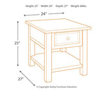 Signature Design by Ashley Tyler Creek Rustic End Table with Storage Drawer and Fixed Shelf, Brown & Black Signature Design by Ashley