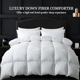 ELNIDO QUEEN® Feather Comforter Queen Size, Filled with Feather and Downfiber, All Season White Luxury Hotel Fluffy Bed Comforter, Ultra Soft 100% Cotton Duvet Insert, 90x90 Inch ELNIDO QUEEN