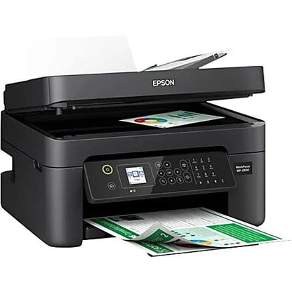 Epson Workforce WF-2830 Wireless Color Inkjet All-in-One Printer, Print Scan Copy and Fax, Automatic 2-Sided Printing, 1. 4" Color LCD, 100-sheet Paper Tray, Wi-Fi Direct Connectivity, Black