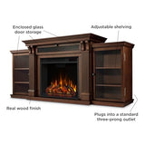 Real Flame Calie 67" Electric Fireplace TV Stand for TVs up to 65 inches, Entertainment Center with Adjustable Shelves and Storage, TV Stand for Living Room and Bedroom, Remote Control, Timer Real Flame