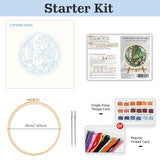 ZuoAnLF Green Dragon Handmade DIY Embroidery kit for Beginners Adult,ncludes Embroidery Cloth, Instructions, Embroidery Frame and Needle and Thread, Suitable for Craft Lover Hand Stitch Gifts