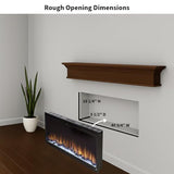 Touchstone Sideline Elite Smart Electric Fireplace - Alexa/WiFi Enabled- 42" Wide - in Wall Recessed - 60 Color Combinations - 1,500W Heater - Black - Log, Crystals, and Driftwood Touchstone