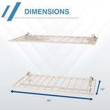 Hyloft 777 2-Pack Heavy Duty Steel Wall Garage Shelving, 36-Inch X 18-Inch Adjustable Wall Shelves for Garage Storage,Includes Hanging Rod, Max Shelf Load 200 Pounds, White Powder Coated Finish HyLoft