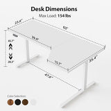 Agilestic Electric Standing Desk, Height Adjustable Desk, 63 x 35 Inch Sit Stand up for Work Office Home, L Shaped Ergonomic Rising Computer Table with Memory Preset, White Agilestic
