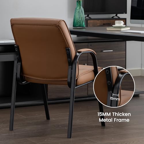 BoisKom Office Guest Reception Chair Set of 4, Conference Room Chairs Waiting Room Chairs 4 Pack, Modern Leather Office Desk Chair No Wheels. BoisKom