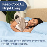 Twin XL Sheet Set - 100% Cotton Sheets - 3 Piece Twin XL Size Cotton Bed Set with Deep Pockets up to 16 Inches - Soft, Breathable & Cooling - Fade and Stain Resistant - Machine Washable - Light Blue CGK Unlimited