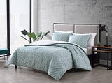 City Scene - King Comforter Set, Soft & Reversible Cotton Bedding for Year Round Comfort, 3 Piece Bed Set with Matching Pillowcases (Ceres Mint) City Scene