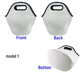 QOMOLANGMA 6 pcs Sublimation Blank Lunch Bag 11.8 x 11.8 in Tote Bag Reusable Insulated Thermal Food Carry Case Handbags with Zipper for Heat Press Transfer Printing (white) QOMOLANGMA