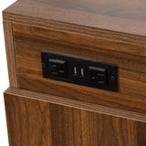 Varelynn Extendable Dining Table with Built-in Power Outlet, 118” Expandable Dining Table for 11, Expandable Console Table with Storage Cabinet, Modern Transformer Table Walnut Varelynn