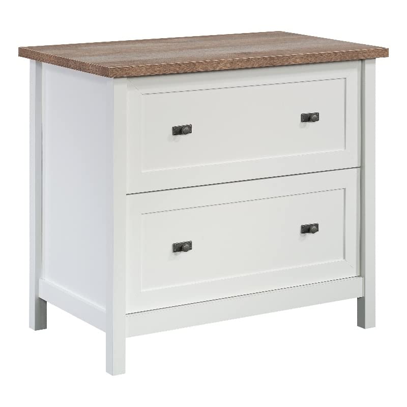 Sauder Cottage Road Engineered Wood Lateral File Cabinet in White Finish Sauder
