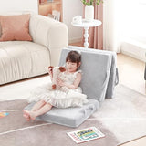 Givjoy Foldable Floor Mattress for Kids, Toddler Washable Tri Folding Floor Nap Mat for Sleeping Daycare, Child Trifold Futon Sofa Bed with Storage Bag for Playroom, Bedroom, Girls and Boys Givjoy