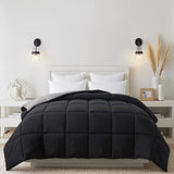 Cosybay Down Alternative Comforter (Black/Grey, Full) - All Season Soft Quilted Full Size Bed Comforter - Duvet Insert with Corner Tabs -Winter Summer Warm Fluffy, 82x86 inches Cosybay