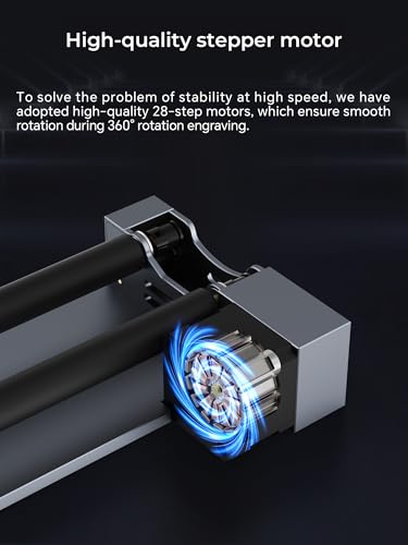 Carverall Rotary Roller with Bracket, Y-axis Rotary Roller 360° Rotation for Cylindrical Objects, Tumbler, Cups, Bottles, Pens, Wine, Laser Rotary Aattachment for Carverall Laser Engraver and Cutter Carverall