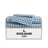 Eddie Bauer Kids - Full Sheets, Stain-Resistant Toddler Bedding with Matching Sham(s), Super Soft, Ideal Boy Room Essentials (Preston Check Blue, Full) Eddie Bauer