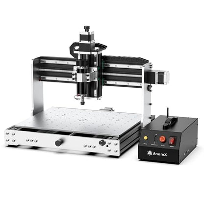 AnoleX CNC Router Machine 4030-Evo Ultra, All-Metal XYZ Axis Dual Steel Linear Guides & Ball Screws with 500W Spindle for Metal Aluminum Brass Wood Acrylic PCB - WoodArtSupply