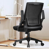 GTRACING Ergonomic Office Chair with Flip-up Armrests Executive Computer Chair for Home Office, Breathable Mesh & Comfy Lumbar Support, Black GTRACING