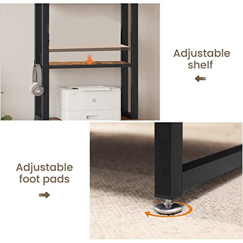 Itaar Rustic Brown 2 Drawer File Cabinet with Lock and Adjustable Storage Shelf Itaar