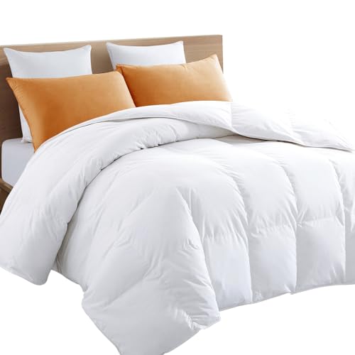 TEXARTIST Premium 2100 Series Queen Comforter All Season Breathable White Comforter Soft 4D Spiral Fiber Quilted Down Alternative Duvet Insert with Corner Tabs Luxury Hotel Style (88"x88") TEXARTIST