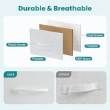 OLIXIS Dresser for Bedroom, 8 Storage Drawers, Tall Large Fabric Storage Tower Organizer, Chest of Drawers with Metal Frame Wooden Top for Nursery, Closet, Living Room, Entryway, Classic White OLIXIS