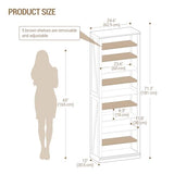 Hzuaneri Shoe Storage Cabinet, 10 Tiers Freestanding Shoe Cabinets, Wooden Shoes Rack with Cubby, 27-30 Pairs, Farmhouse Tall Shoes Cubby Organizer for Entryway, Living Room, White SR52603X Hzuaneri