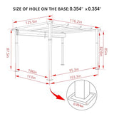 VEIKOU 10x10ft Pergola, Metal Pergola w/Thicker Post & Upgraded Retractable Pergola Canopy, Heavy-Duty Aluminum Pergolas and Gazebos Outdoor Shelter for Porch Yard, Gray VEIKOU