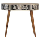 YuanDesign Artisan Furniture Solid Wood Edessa Bone Inlay Console Table YuanDesign