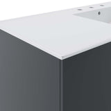 Modway Vitality 48" Single Sink Wall-Mount Bathroom Vanity in Gray White, 47.5 x 47 x 50 Modway