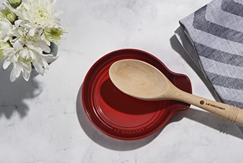 Le Creuset Revolution Solid Spoon, 12.5" x 2.5", Wood