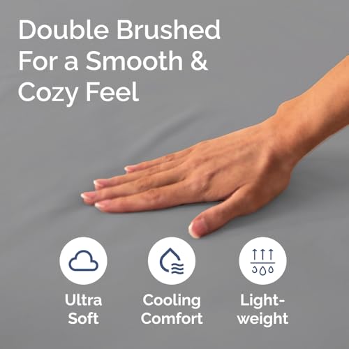 Queen Fitted Bed Sheet - Bottom Single Fitted Sheet Only - Soft Hotel Luxury Bedding w/ 8-16 Inch Deep Pockets - Breathable, Cooling & Wrinkle Free - Easy-Care, Fade and Shrink Resistant - Steel Blue CGK Unlimited