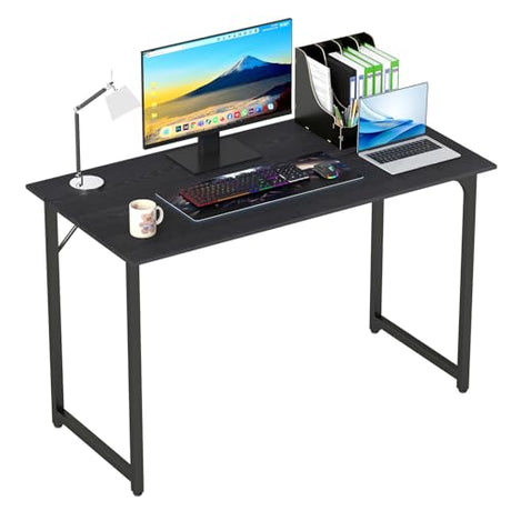 BestOffice Computer Desk,Home Office Desk, Modern Simple Style for Home Office Study Writing (Black, 47 Inch) BestOffice