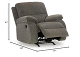 Signature Design by Ashley Scranto Modern Manual Rocker Recliner, Gray Signature Design by Ashley