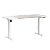Radlove Electric Standing Desk, 63 x 30 Height Adjustable Computer Desk Sit Stand Desk Home Office Computer Standing Table Ergonomic Desk with Splice Board White Frame + 63 x 30'' White+Oak Top Radlove