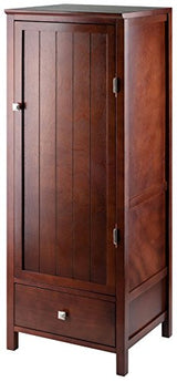 Winsome 94402 Pantry Cupboard with Door, Antique Walnut Winsome