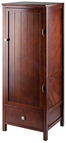 Winsome 94402 Pantry Cupboard with Door, Antique Walnut