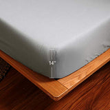 NHNHN Fitted Sheet-Deep Pockets-Soft Microfiber-Easy Care-Shrinkage and Fade Resistant-Fitted Sheets Queen Size for Girl Woman Teens Kids-Only 1 Fitted Sheet (Queen,Light Grey) NHNHN