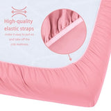 GUNTAIL Baby Crib Sheets for Boys Girls, 2 Pack Fitted Crib Sheet for Standard Crib and Toddler Mattress, Soft Microfiber Baby Sheet 52x28x8in. (Love & Pink) GUNTAIL