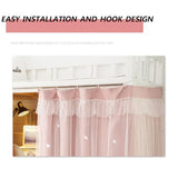 XGOPTS 1 Panel Dorm Bunk Bed Curtain Students Dormitory Bottom Bed Cloth Curtain Dustproof Single Bed Blackout Curtains Net Panels Loft Bedding Canopy Tent Spread Curtain Shading Drapes XGOPTS